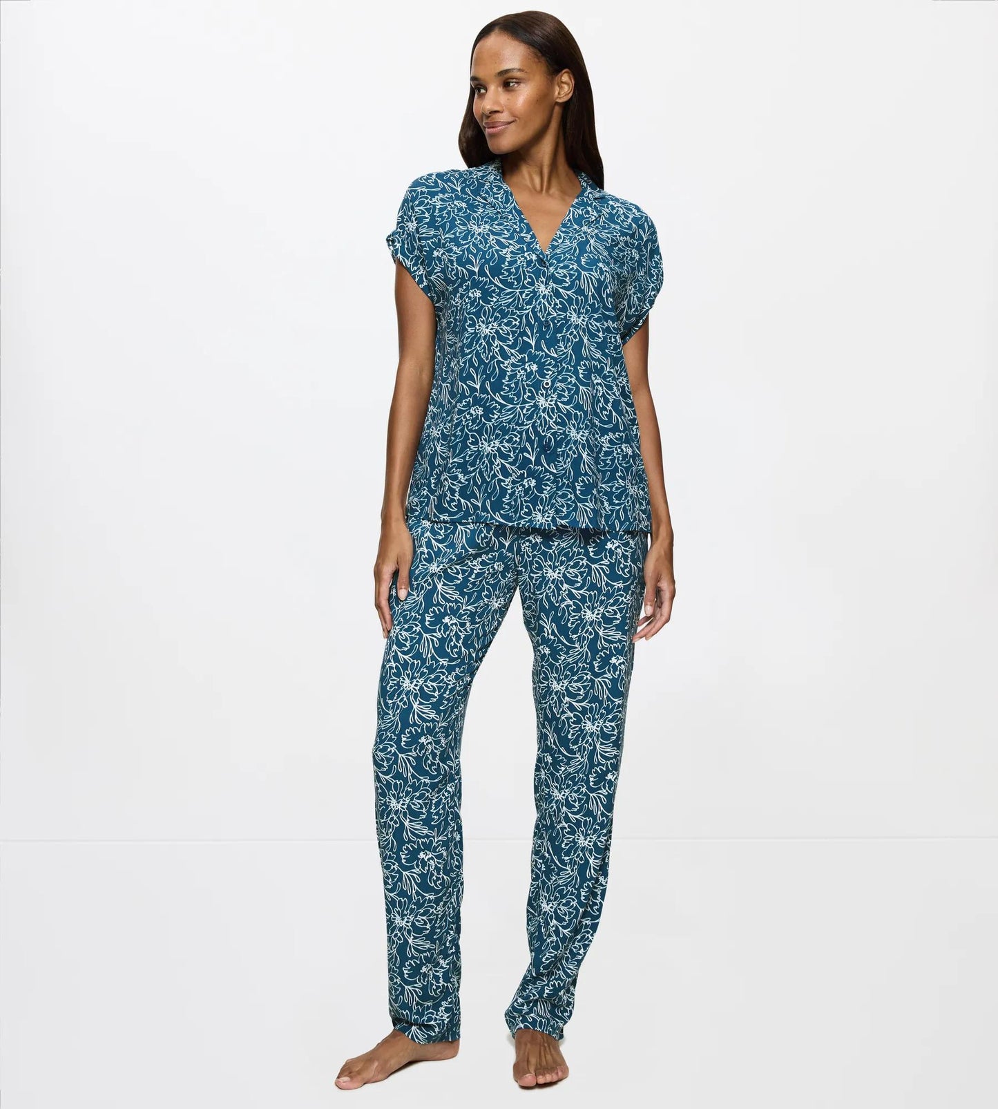 Boyfriend Fit Sea Blue Light Combination
