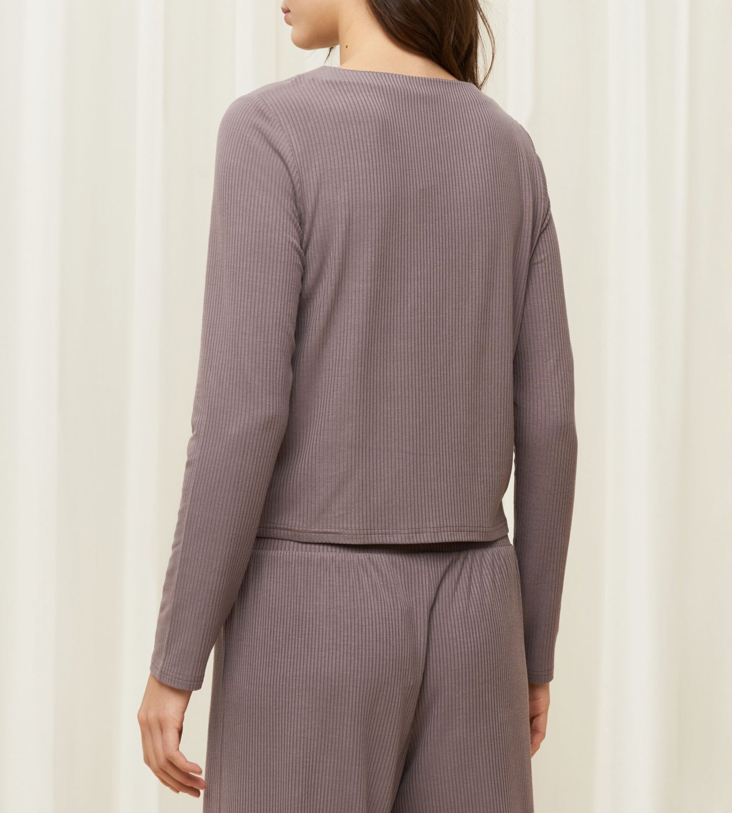 Natural Spotlight Rib Cardigan