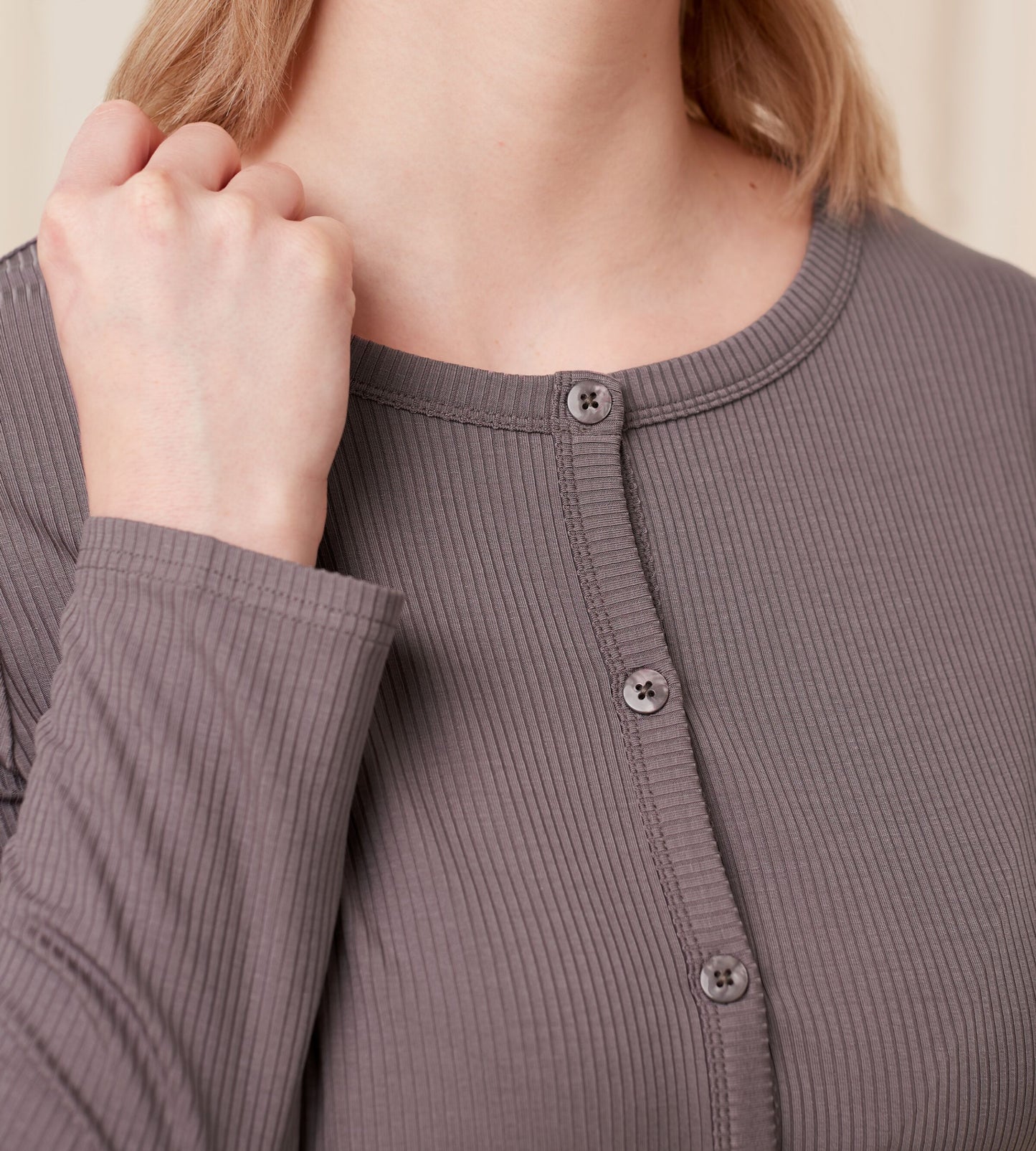 Natural Spotlight Rib Cardigan