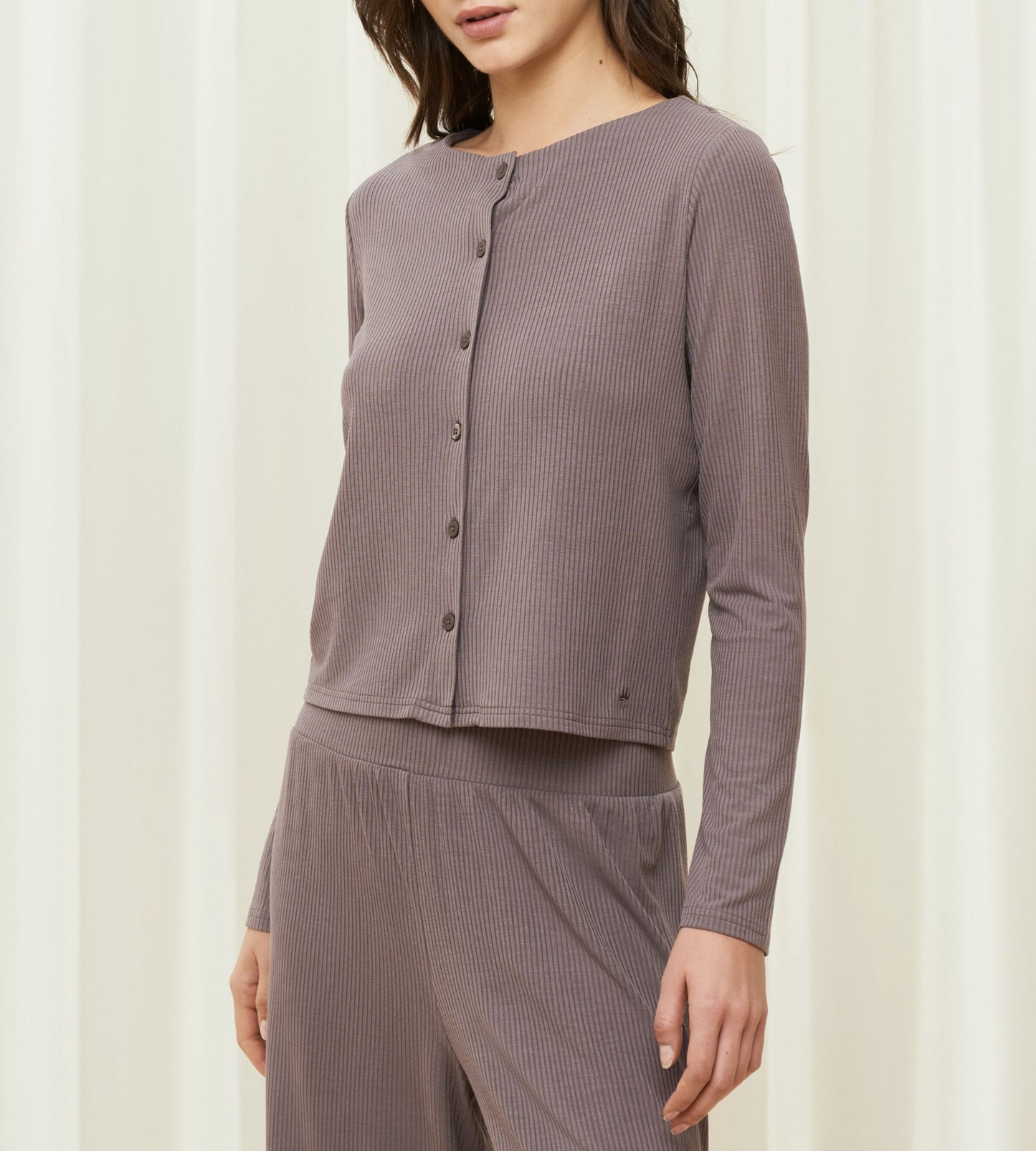 Natural Spotlight Rib Cardigan