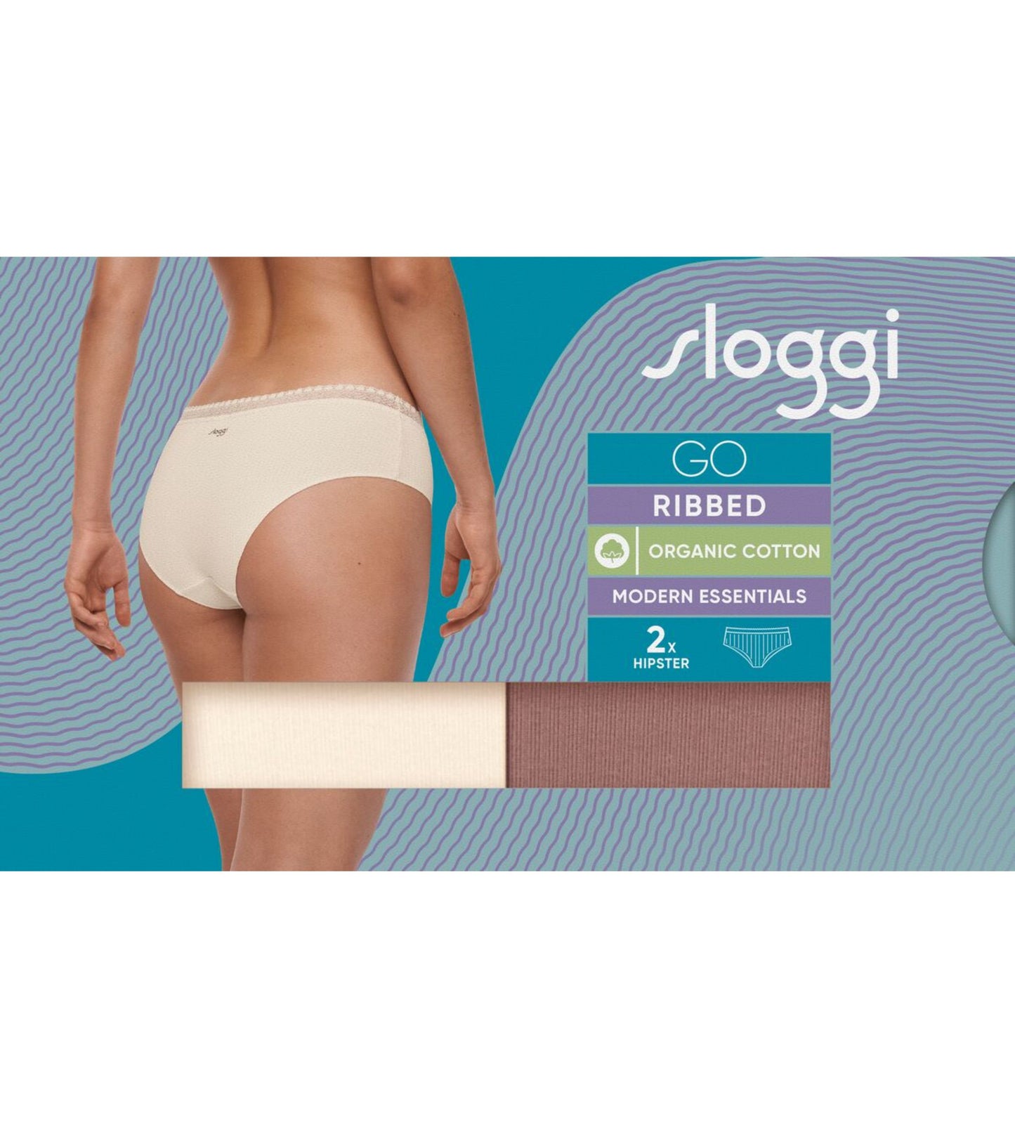 sloggi GO Ribbed Hipster 2-Pack