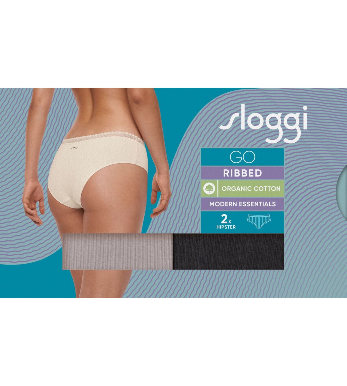 sloggi GO Ribbed Hipster 2-Pack