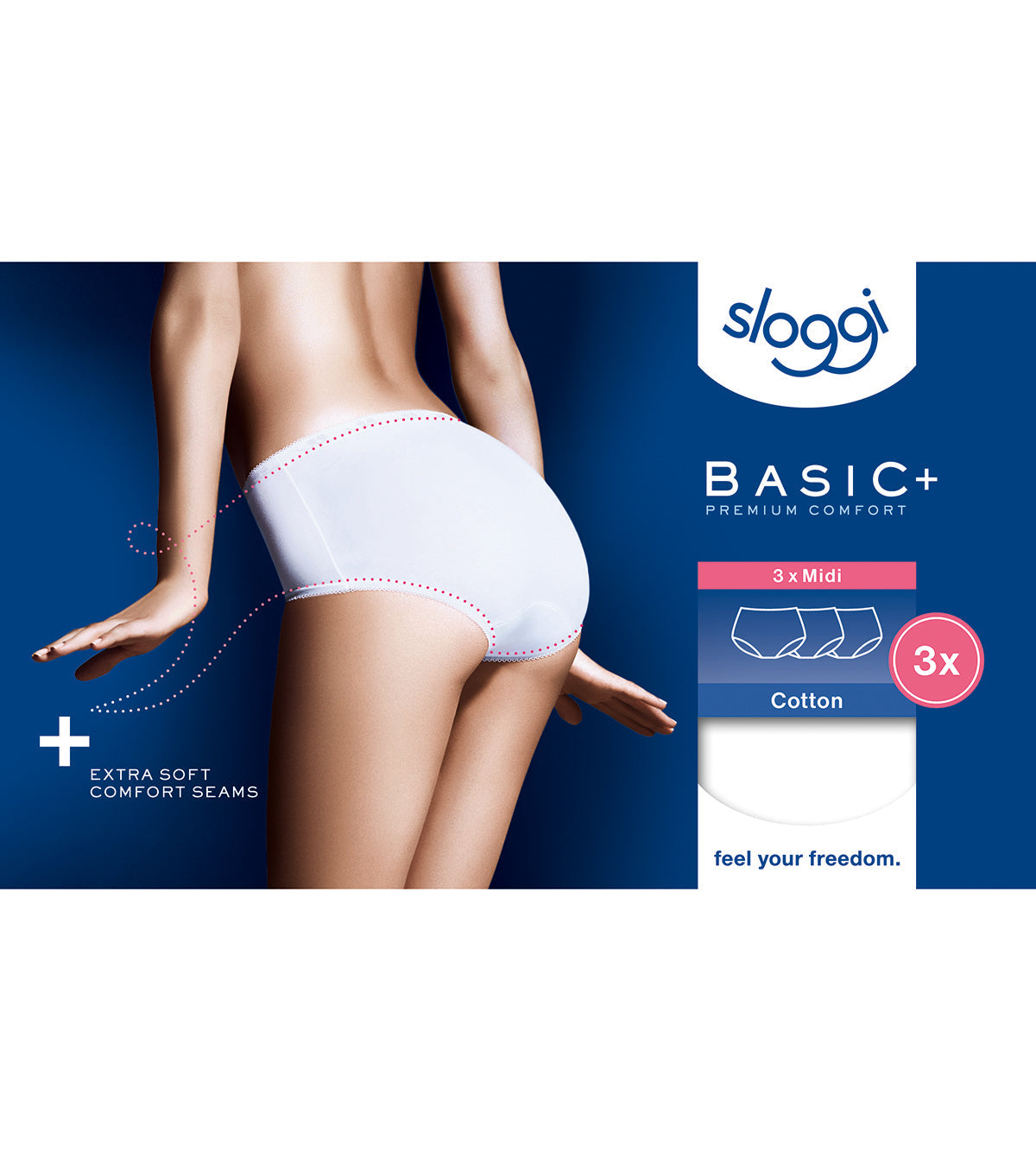 Triumph sloggi Basic+ | Midi Panty 3-pack Underwear | Lingerie | Swimwear Triumph sloggi Basic+ | Midi Panty 3-pack Underwear | Lingerie | Swimwear