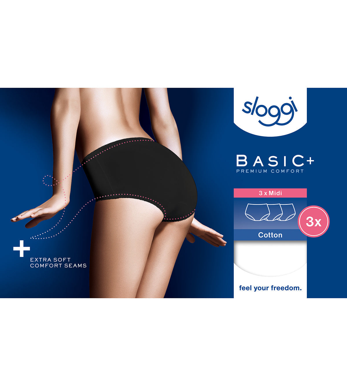 Triumph sloggi Basic+ | Midi Panty 3-pack Underwear | Lingerie | Swimwear Triumph sloggi Basic+ | Midi Panty 3-pack Underwear | Lingerie | Swimwear